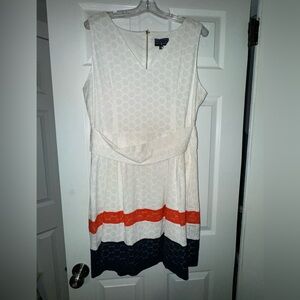 Duffield Lane White Eyelid Summer Dress